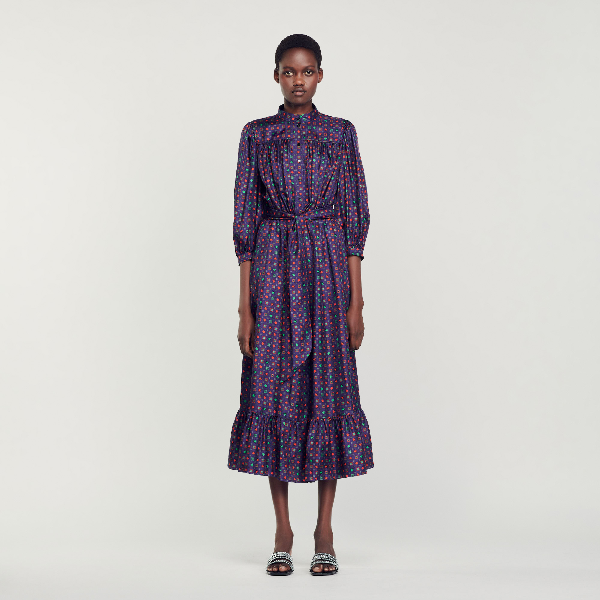 Robe midi imprimee