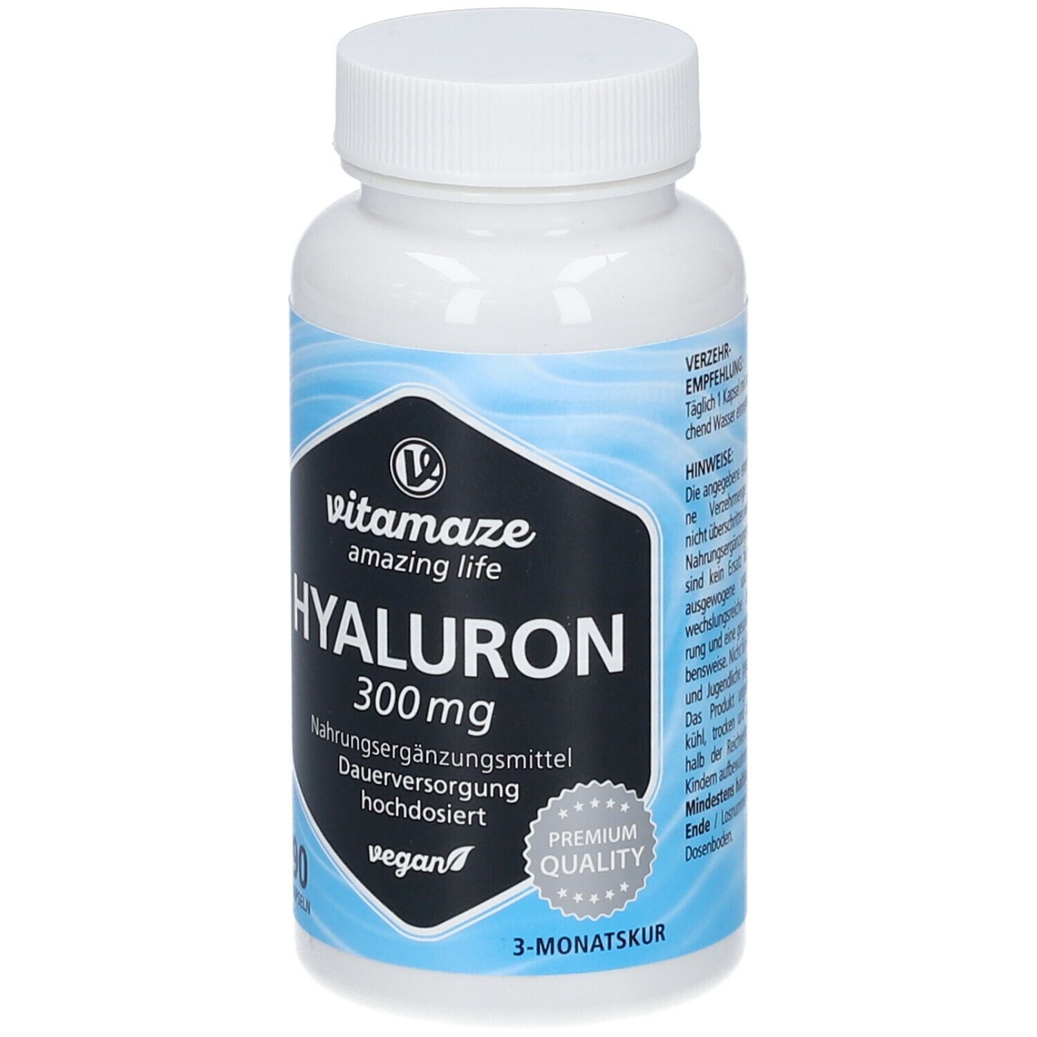 Vitamaze HYALURONSÄURE 300 mg hochdosiert vegan