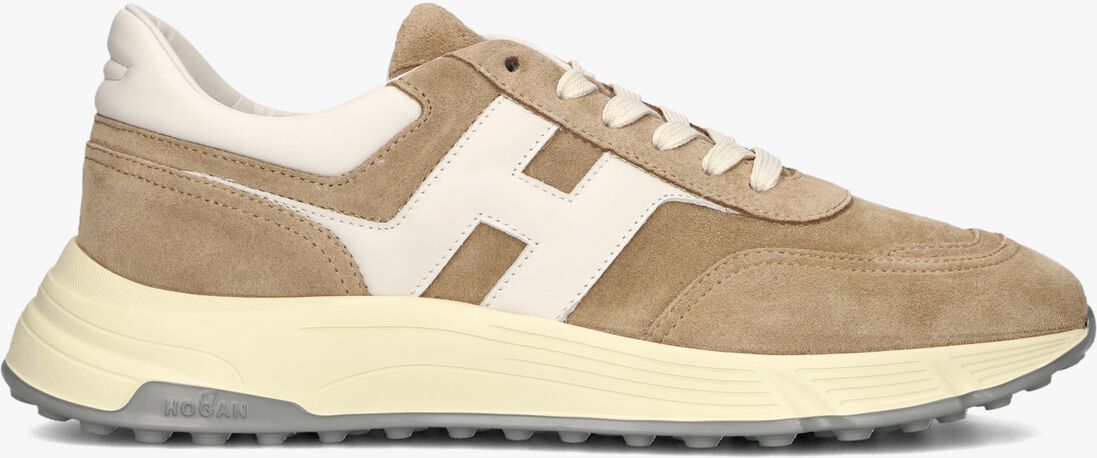 beige hogan lage sneakers hyperlight allacciato h