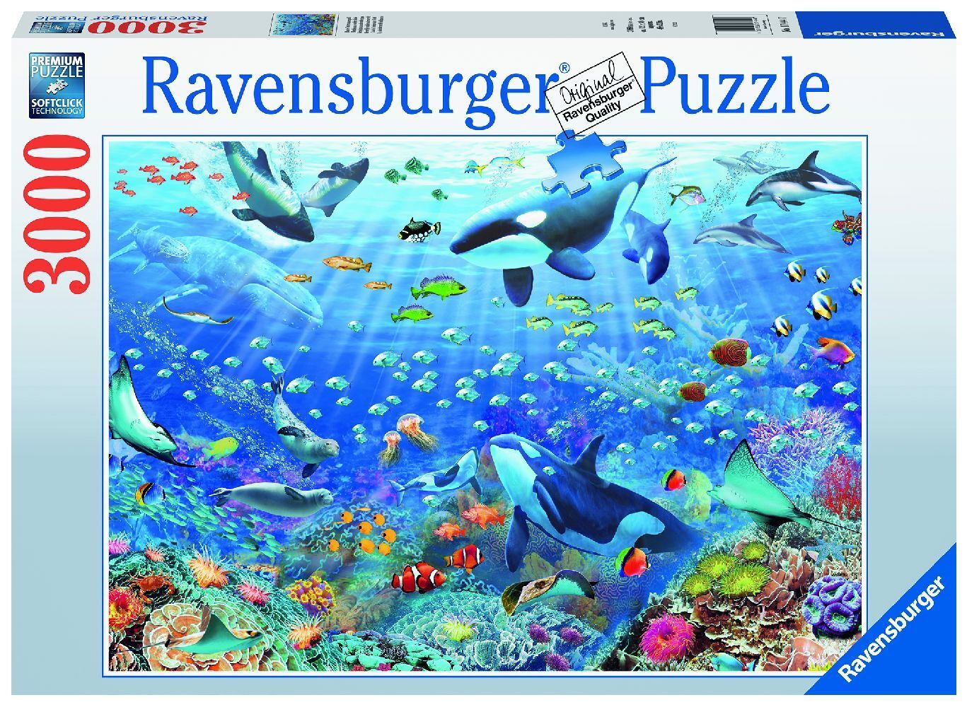 Ravensburger Puzzle 17444 Bunter Unterwasserspaß - 3000 Teile Puzzle für Erwachsene und Kinder ab 14 Jahren