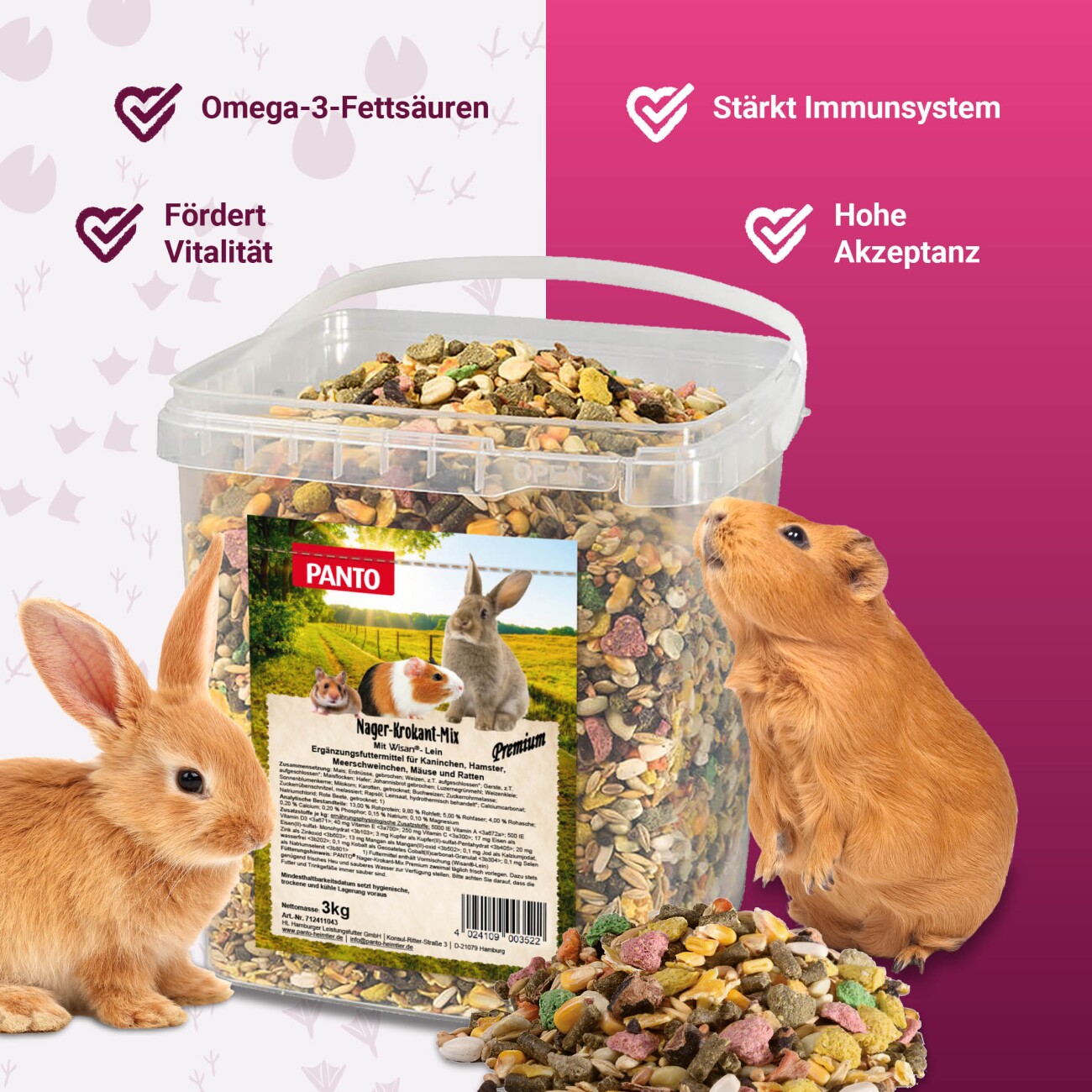 Panto NAGER-KROKANT-MIX PREMIUM 3kg