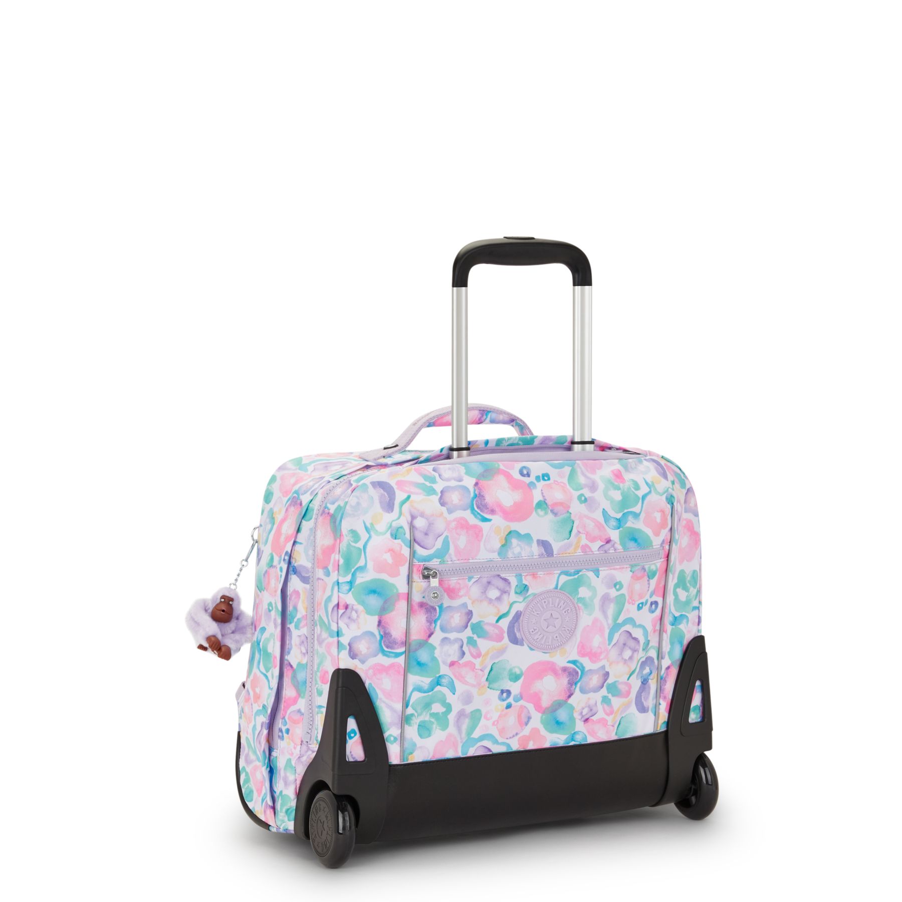 GIORNO Grand sac à dos à roulettes avec compartiment pour ordinateur - Aqua Flowers