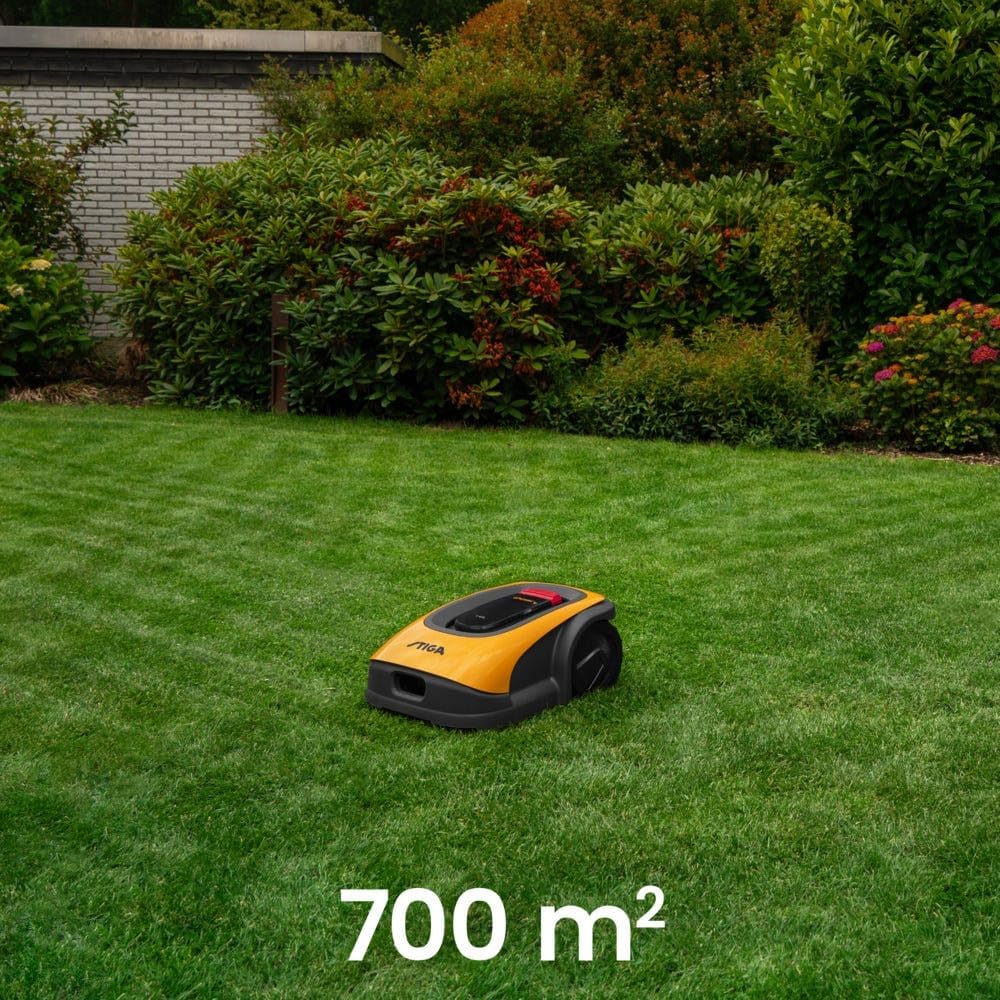 STIGA A500 Autonomer Roboter-Rasenmäher. Rasenroboter ohne Begrenzungskabel (max. 700m²). App-Steuerung, 45% Steigung, 3 Mähzonen. Rasenroboter mit GPS RTK Navigation & 4G