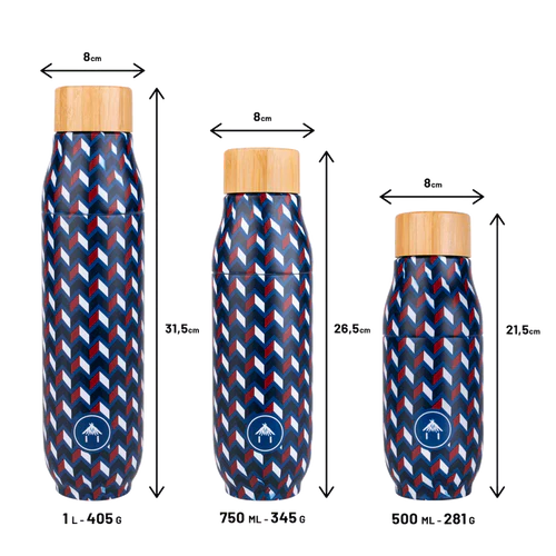 Gourde 500ml Dausmenil bleu marine