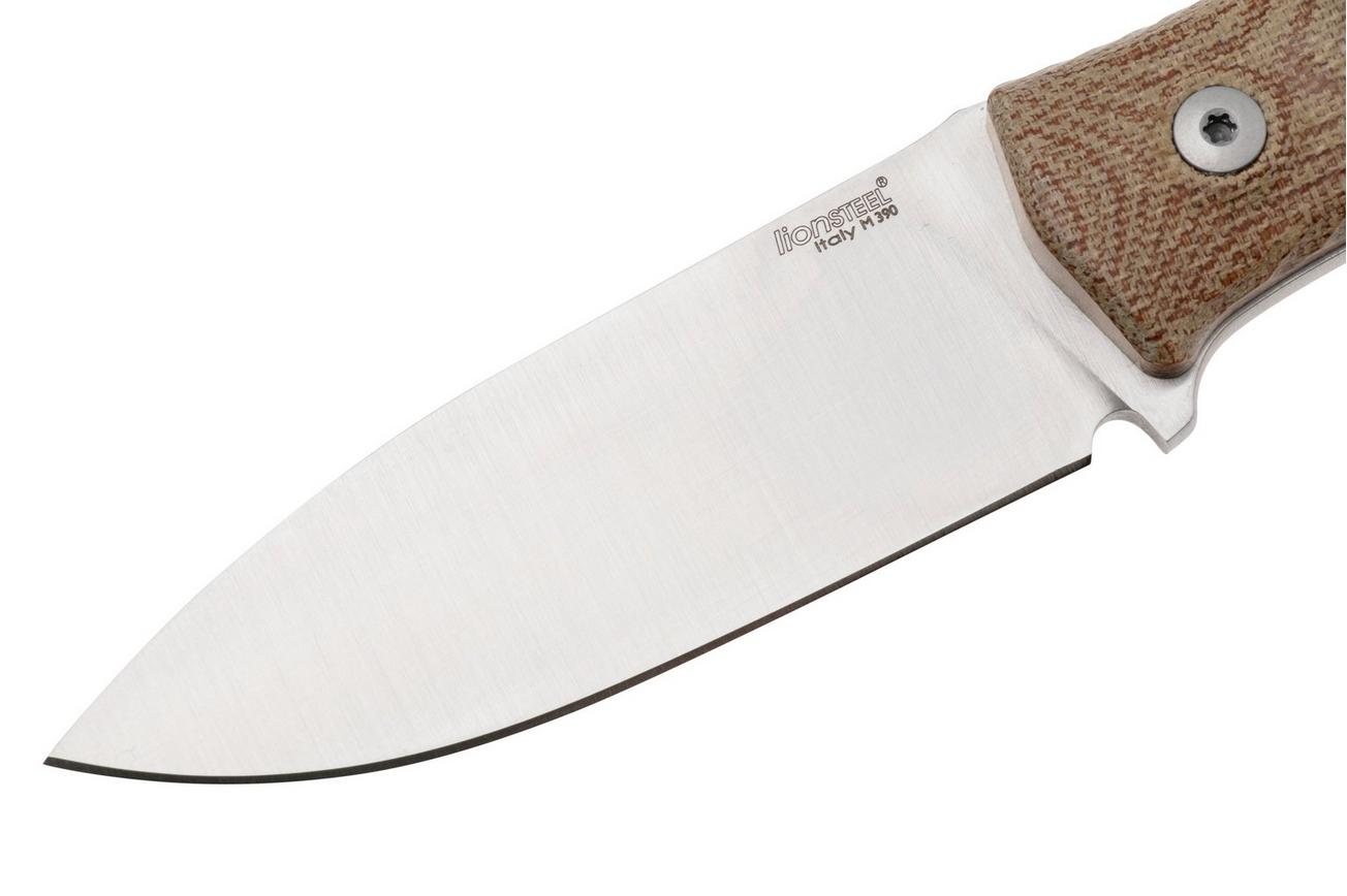 LionSteel M4-CVN M390, natural canvas micarta