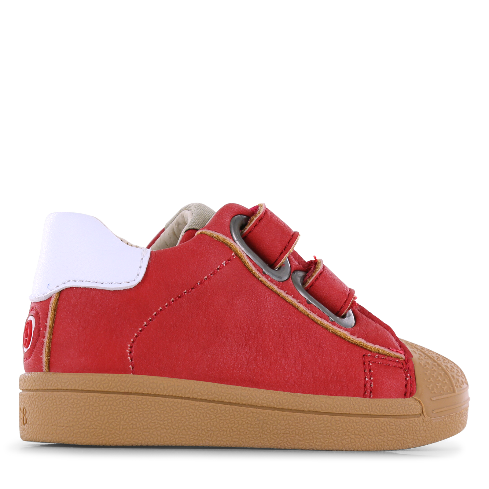 Shoesme rood sneakertje Microfiber leer | Uni schoenen