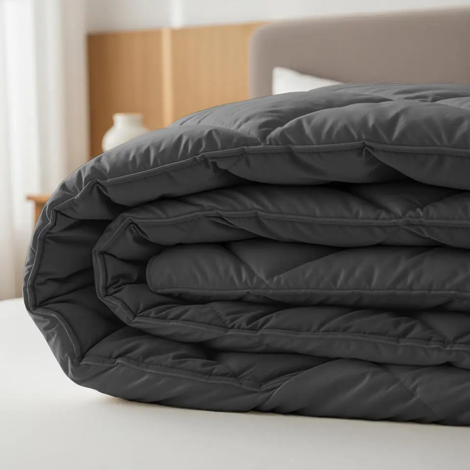 Dekbed zonder Overtrek Diamond 140x200 – Met Kussenslopen – Wasbaar – Antraciet