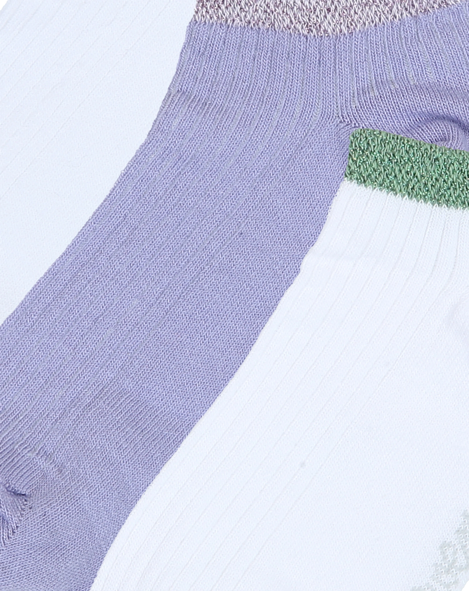 Sneakersocken RINGEL 3er Pack in weiß/flieder
