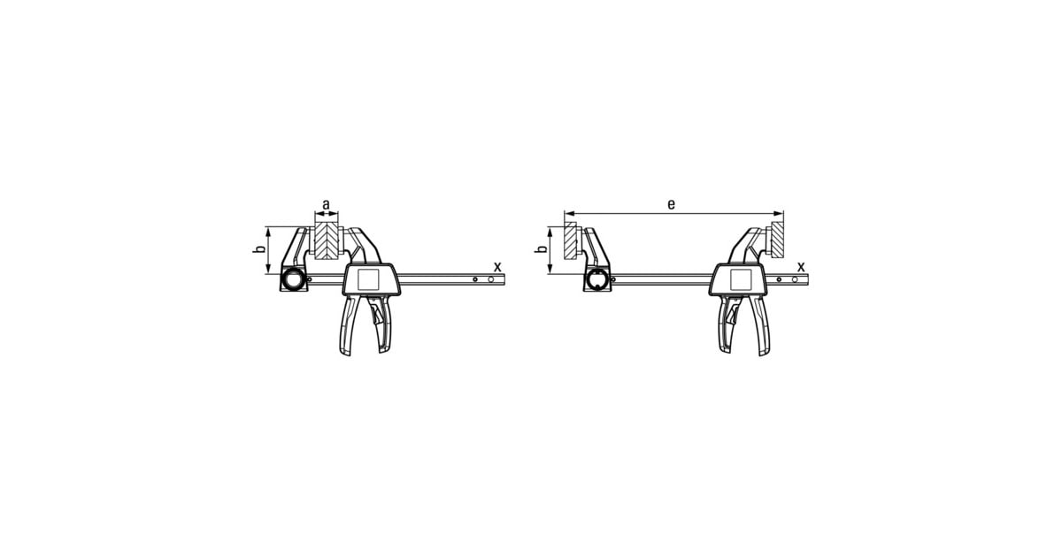 BESSEYEénhands lijmtang EZL30-8 lijmklem  (Zwart/rood)