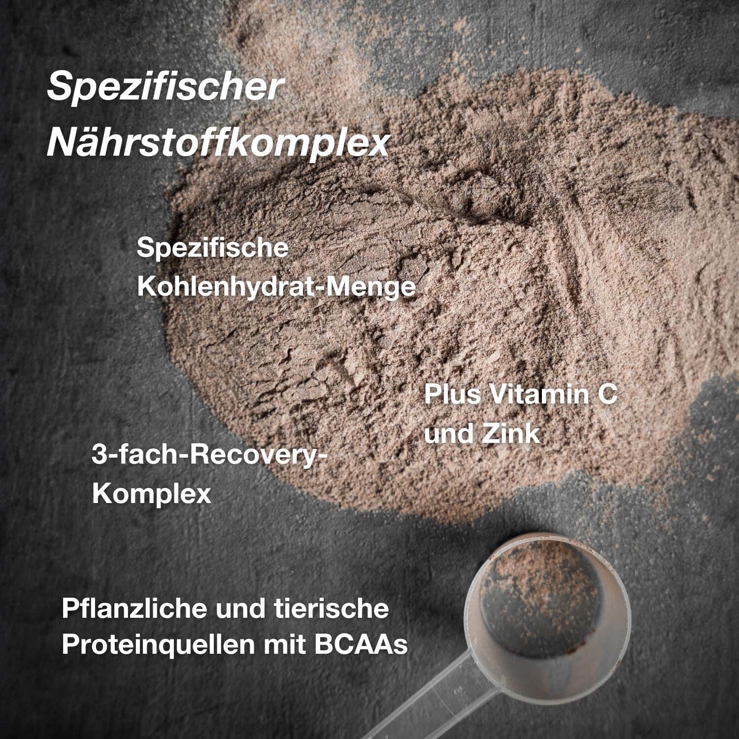 Orthomol Sport recover - Regeneration nach dem Ausdauersport - Eiweißpulver mit BCAA und Zink - Schokoladen-Geschmack - Pulver