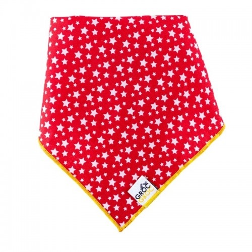 Bandana vermelha com estampa de estrela para cachorro