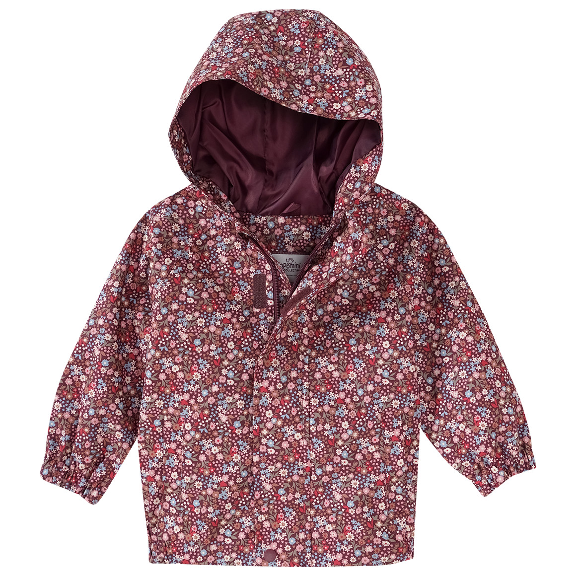 Topomini Pure Collection Baby Regenjacke im Millefleur-Design beere