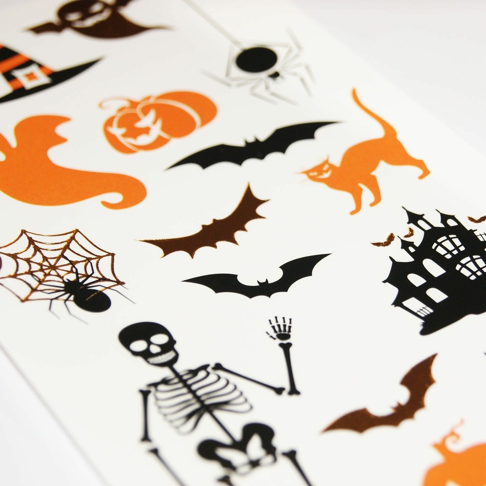 Tatouages temporaires - silhouettes halloween