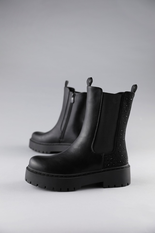 Aniston SHOES Chelseaboots  Schlupfboots, Plateaustiefelette, mit Glitzersteine - NEUE KOLLEKTION