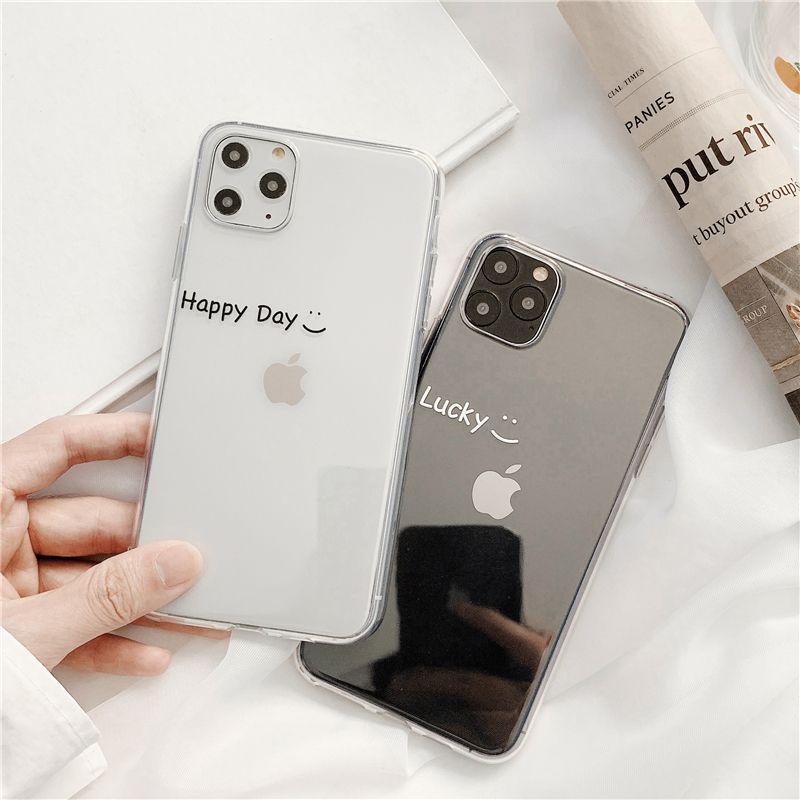 Vachie - Smiley Transparant Telefoonhoesje - iPhone 11 Pro Max / 11 Pro / 11 / SE / XS Max / XS / XR / X / SE 2 / 8 / 8 Plus / 7 / 7 Plus