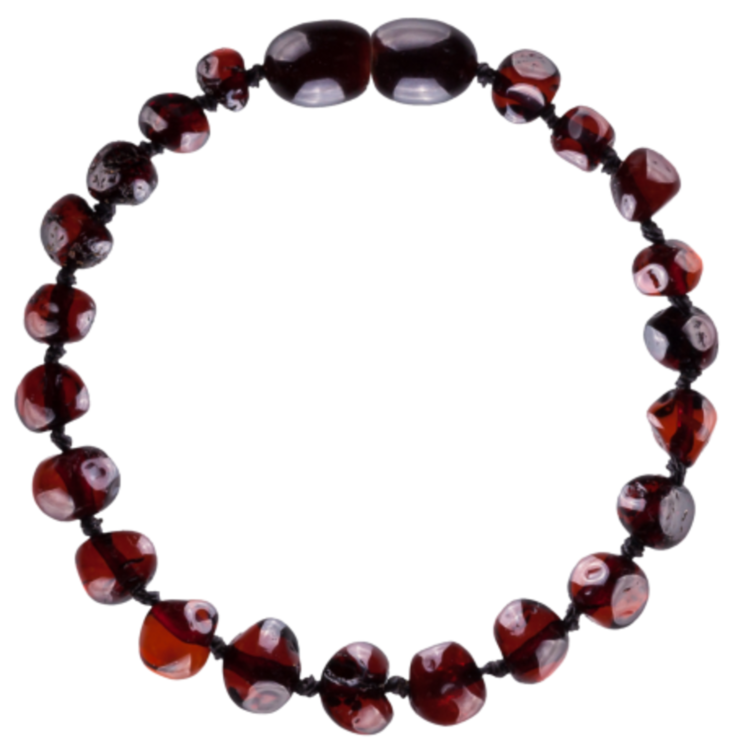Barnsteen | Armband | Glimmend | Zwart | 14 cm