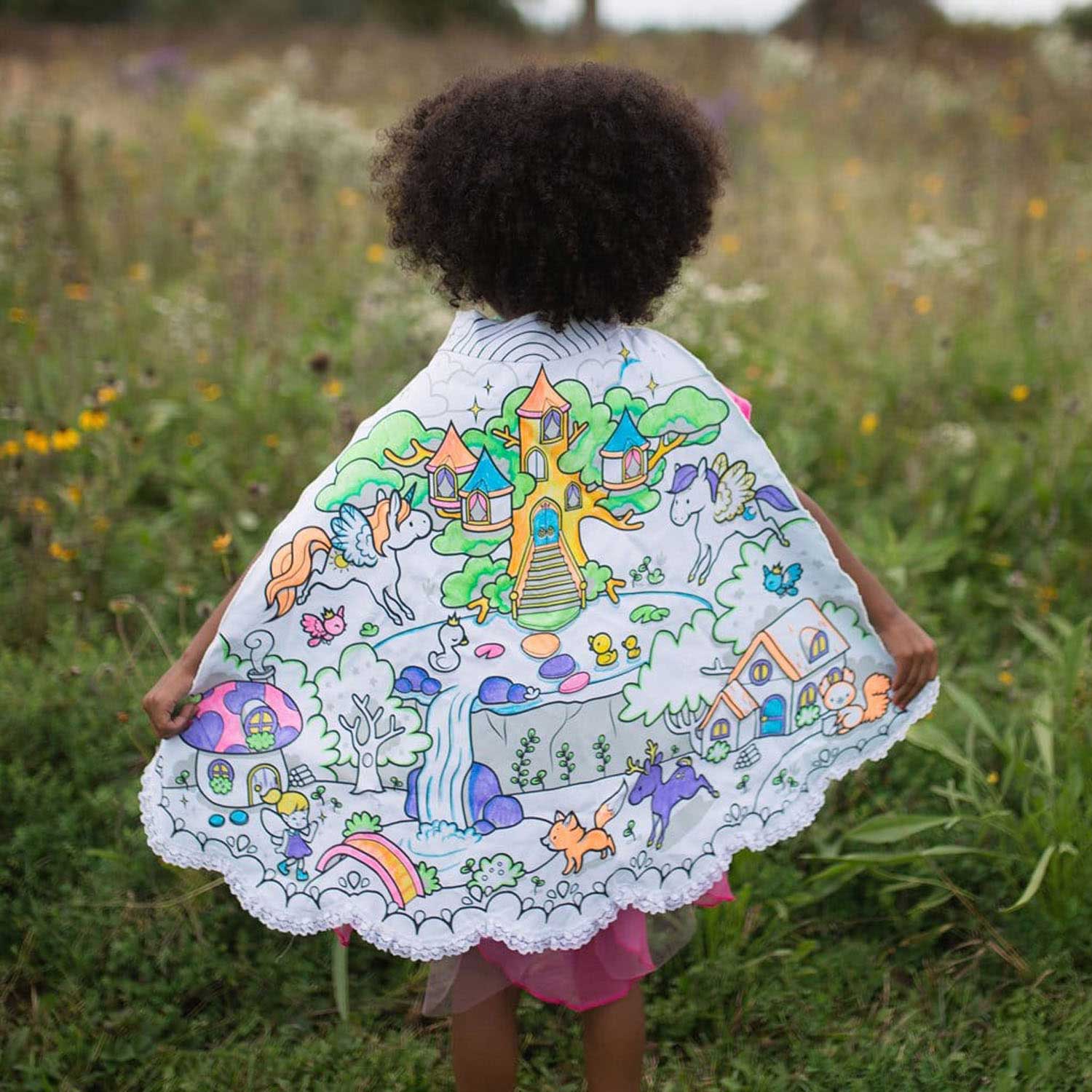 Kleur je eigen Prinsessen Cape + 6 Markers, 4-7 jaar