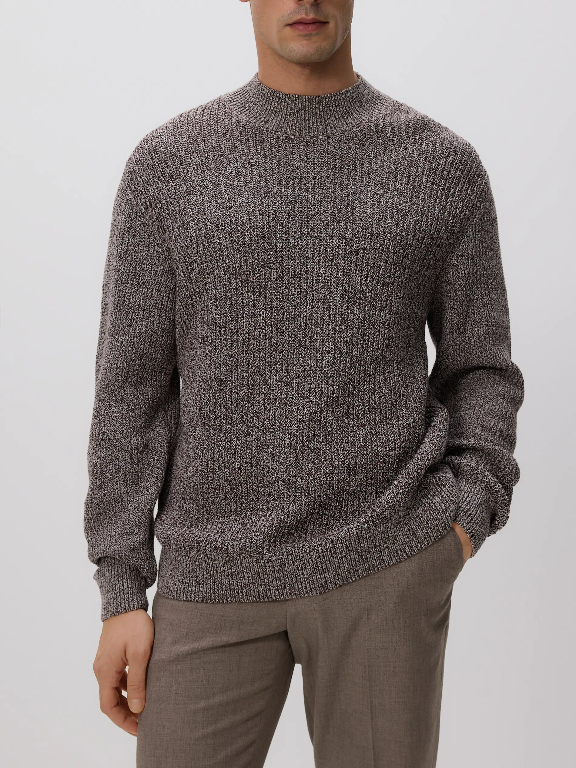 Mischgewebe-Rollkragenpullover