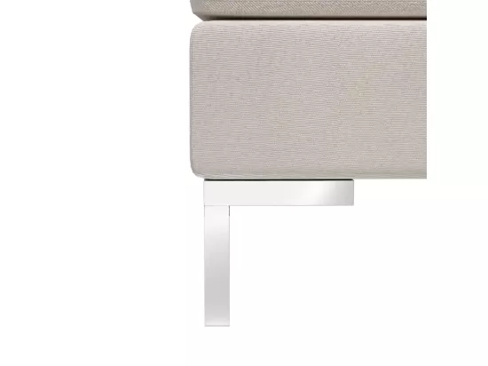 Canapé central sectionnel avec coussin Tissu Crème