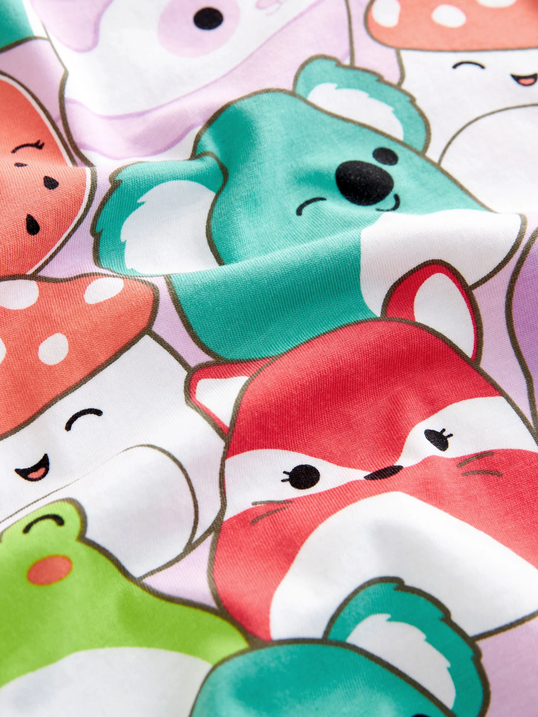 Roze/groen - Squishmallows 100% katoenen shortpyjama's 2 pack (5-14jaar)
