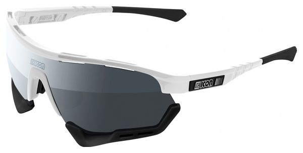 Scicon Sports Aerotech SCN PP Lunettes De Soleil De Performance Sportive (Scnpp Multimiror Silver/Luminosité Blanche)
