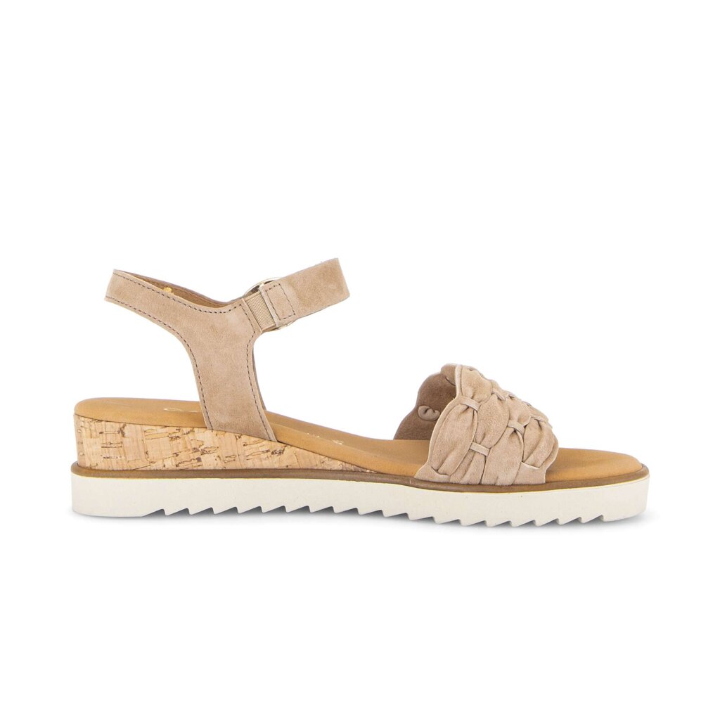 Sandal met riempjes beige