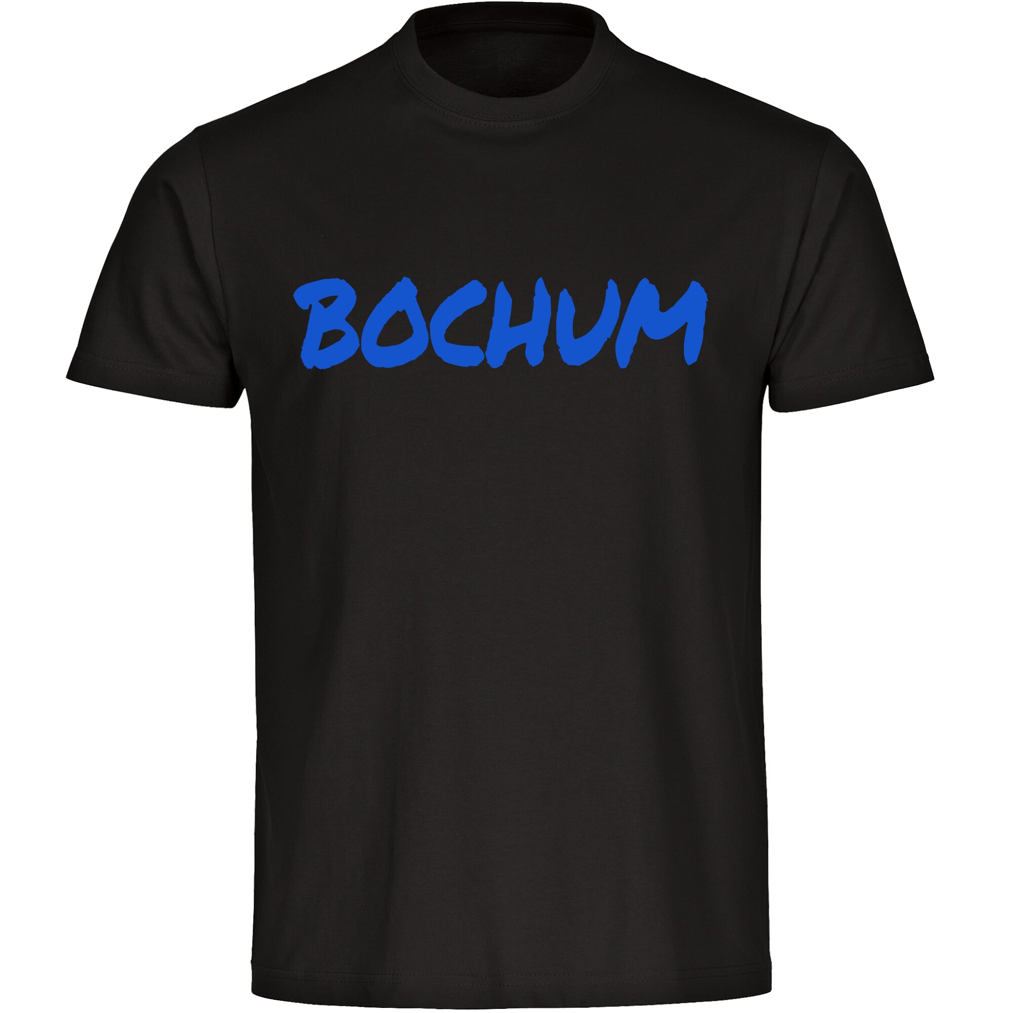 multifanshop® Herren T-Shirt - Bochum - Textmarker - Druck blau