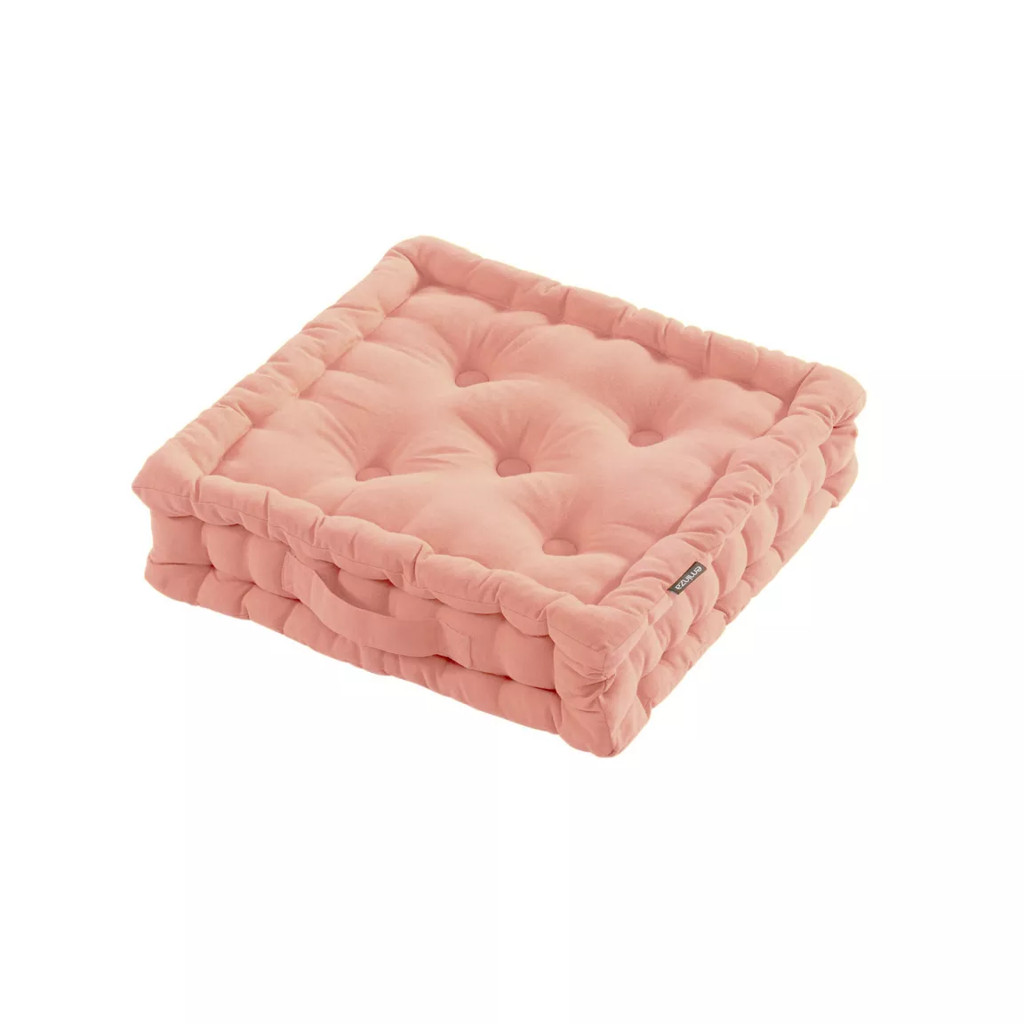 Coussin de sol coton (40 x 40 cm) Pixel Rose pêche