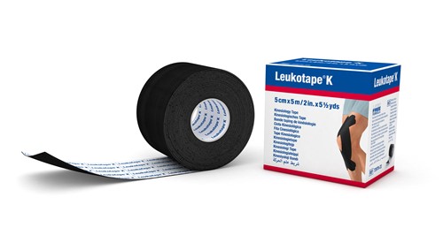 LEUKOTAPE K Kinesiologisches Tape 5mx5cm schwarz 1 Stk