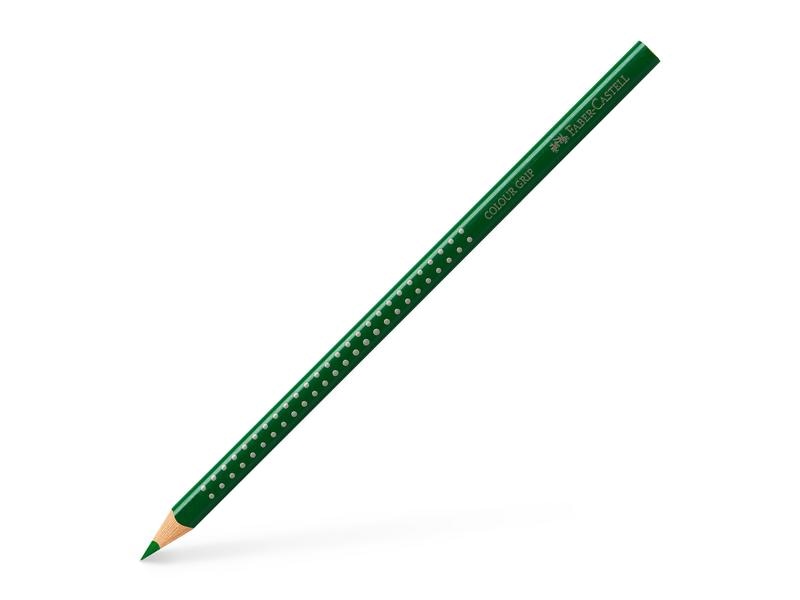 Faber-Castell Farbstifte Colour Grip Permanent Oliv Buntstift mit ergonomischer Dreikantform