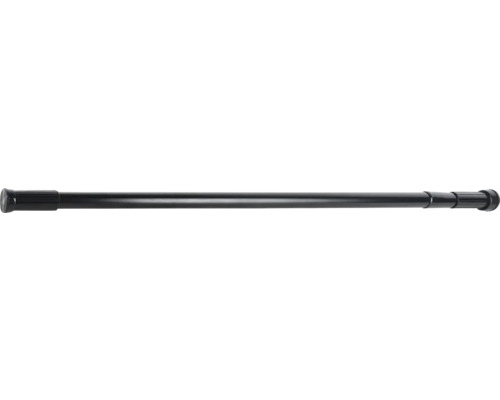 MSV douchegordijnstang 110-200 cm roestvrij staal zwart 143601