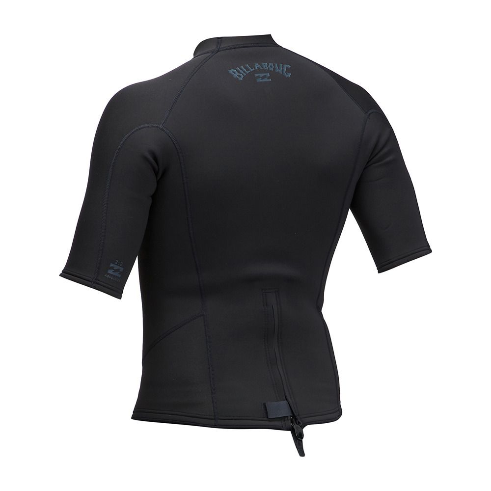 Billabong ABSOLUTE TOP BACK ZIP - Top néoprène 2mm Homme black