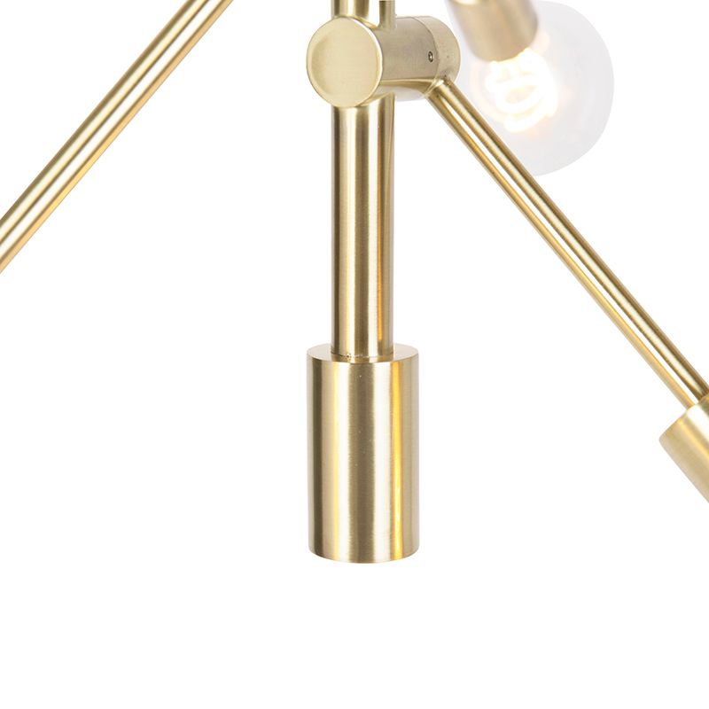 Art Deco hanglamp messing 6-lichts - Sydney