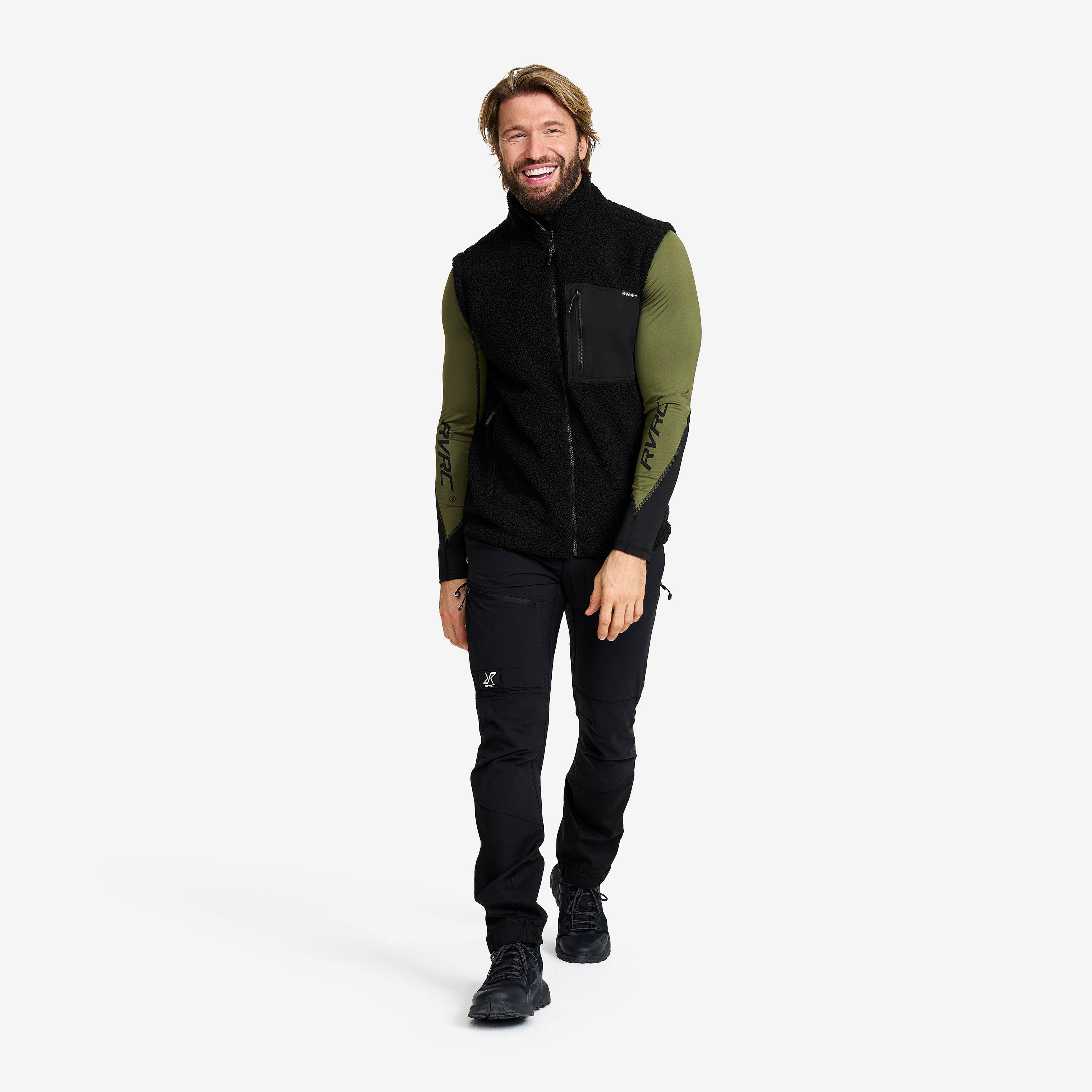 Bigfoot Pile Vest Herre Jetblack