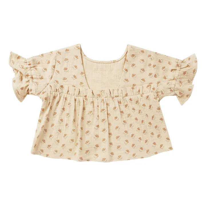 Rylee + Cru Blouse Francie à Fleurs | Blanc cassé
