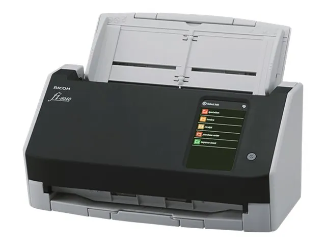 Ricoh fi-8040 - Dokumentscanner - Dual CIS - Duplex - 216 x 355.6 mm - 600 dpi x 600 dpi - op til 40 ppm (mono) / op til 40 ppm (farve) - ADF (50 ark) - op til 6000 scanninger pr. dag - USB 3.2 Gen 1, Gigabit LAN