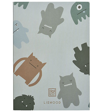 Liewood Notizbücher - 3er-Pack - Sidney - Monster/Fahrzeuge Mix