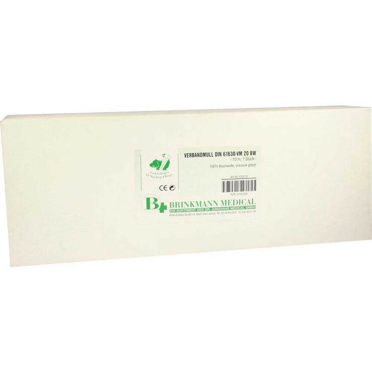 Verbandmull 10mx10cm zickzac, 1 St