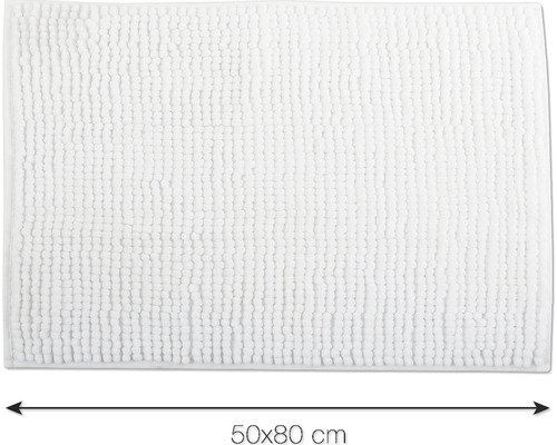 MSV CHENILLE badmat 80 x 50 cm wit