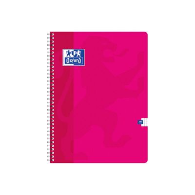 Oxford - Cahier à spirale polypro 24 x 32 cm - 180 pages - petits carreaux (5x5 mm) - disponible dans différentes couleurs