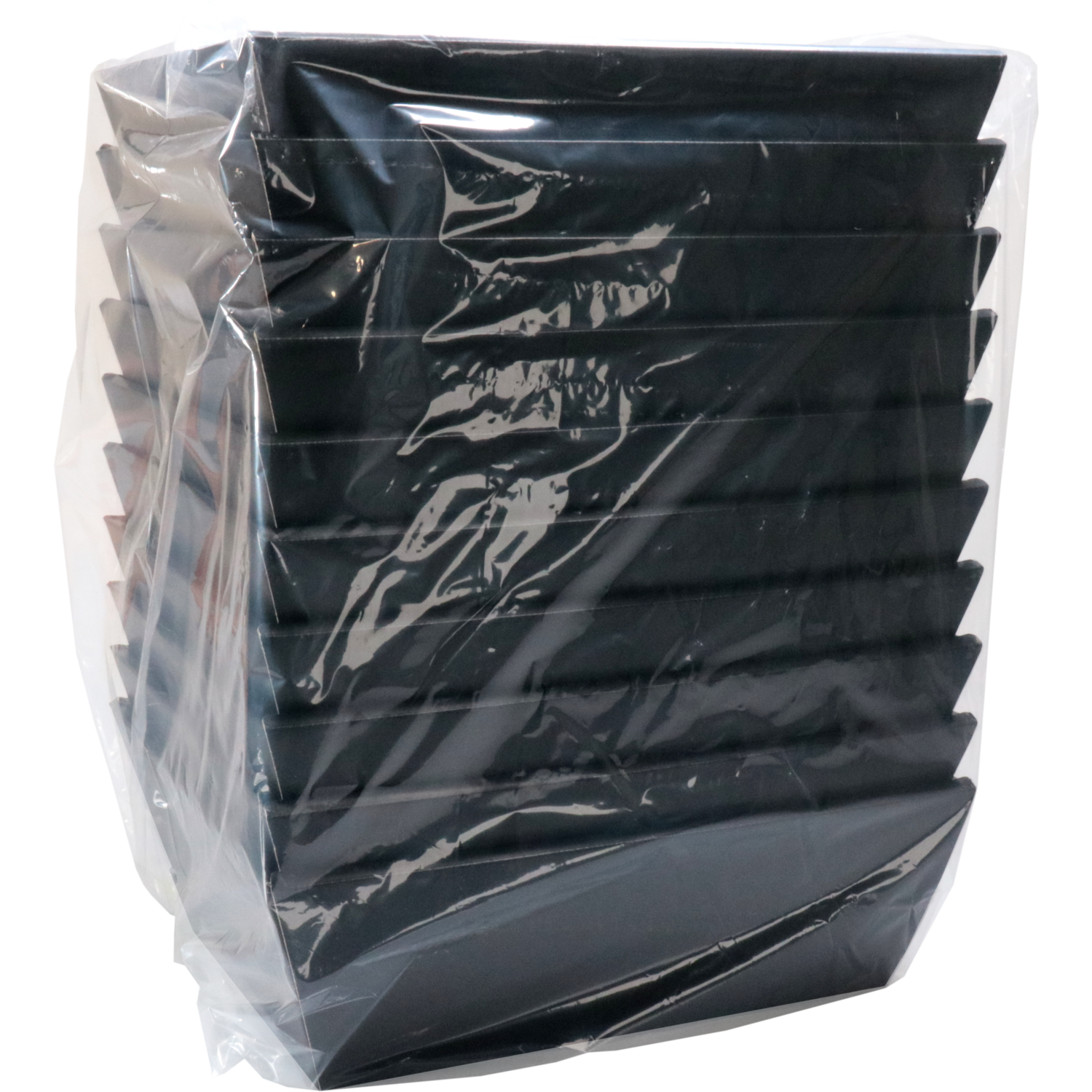 Mand, golfkarton, biermand, 31x29x10cm, vierkant, zwart
