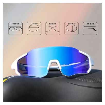 Lunettes de cyclisme polarisées Rockbros 10183 - Bleu