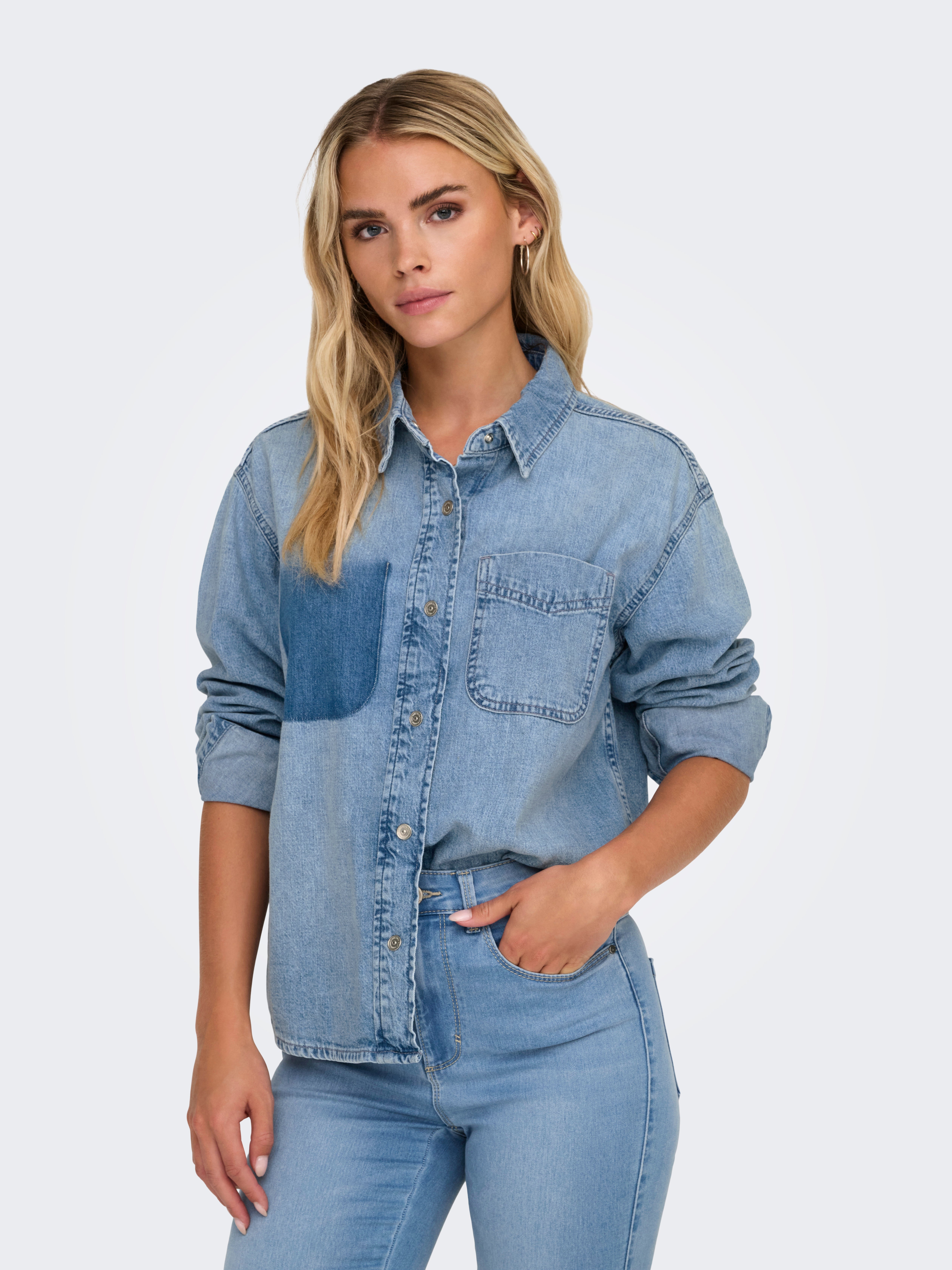 ONLCATANIA Jeanshemd Light Blue Denim
