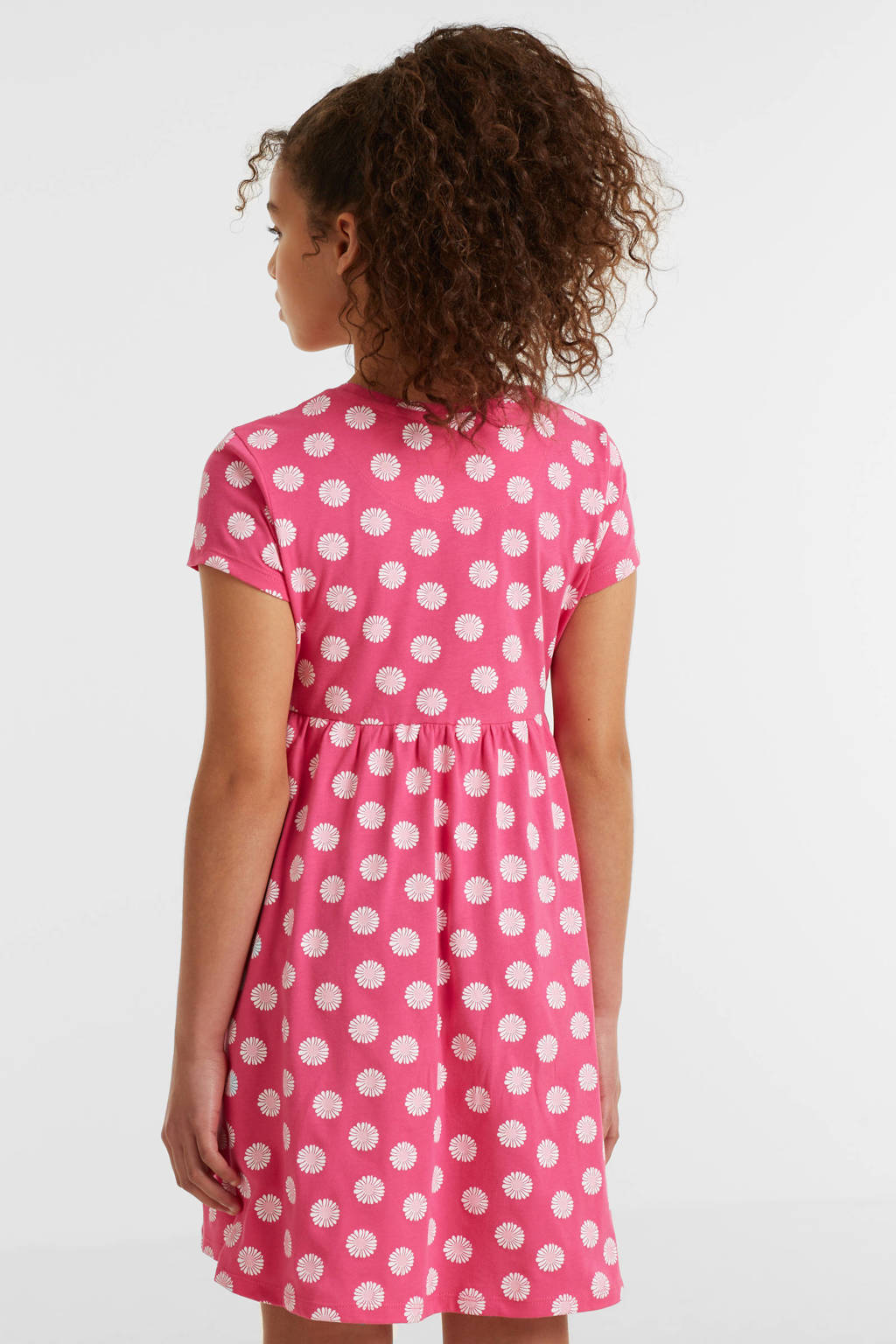 anytime jurk met bloemenprint roze