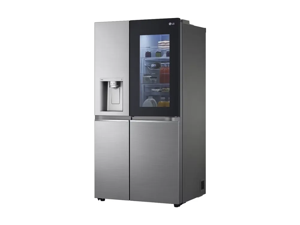 LG GSXV91PZAE - Køleskab/fryser - side-by-side med vanddispenser, isdispenser - Wi-Fi - bredde: 91.3 cm - dybde: 73.5 cm - højde: 179 cm - 635 liter - Klasse E - skinnende stål