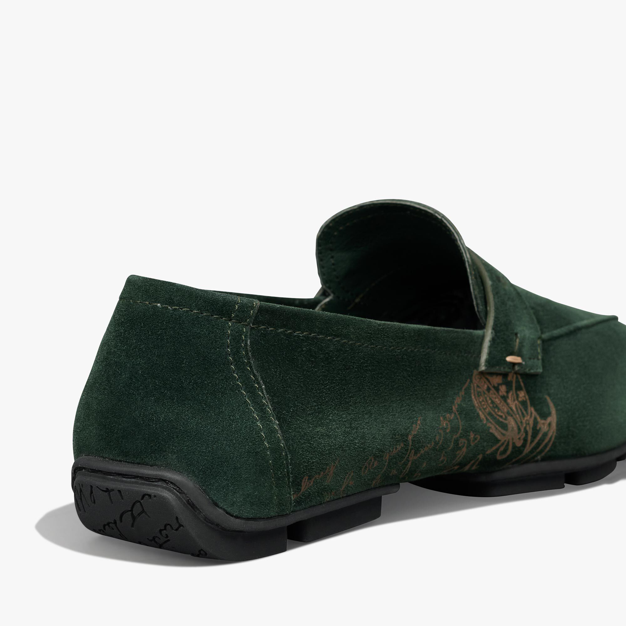Mocassin Lorenzo Drive En Cuir Camoscio Scritto