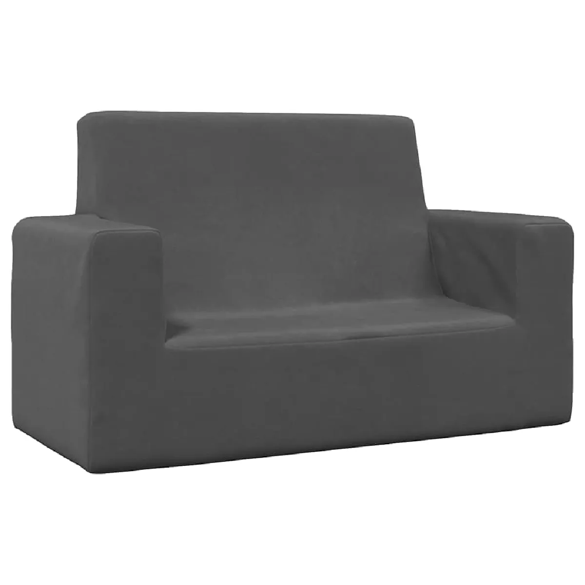 vidaXL Canapé pour enfants 2 places - Anthracite