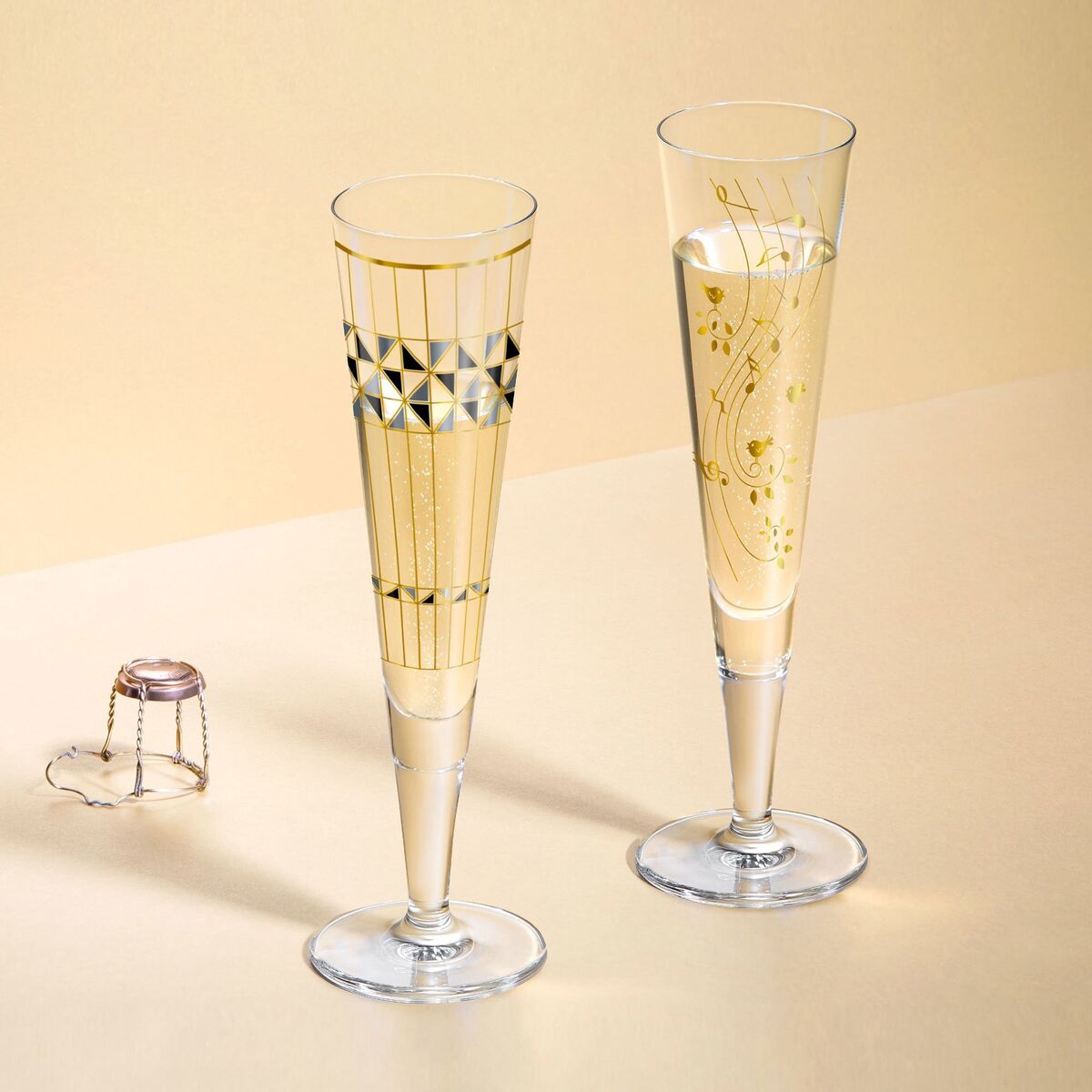 Goldnacht champagneglass, NO:2
