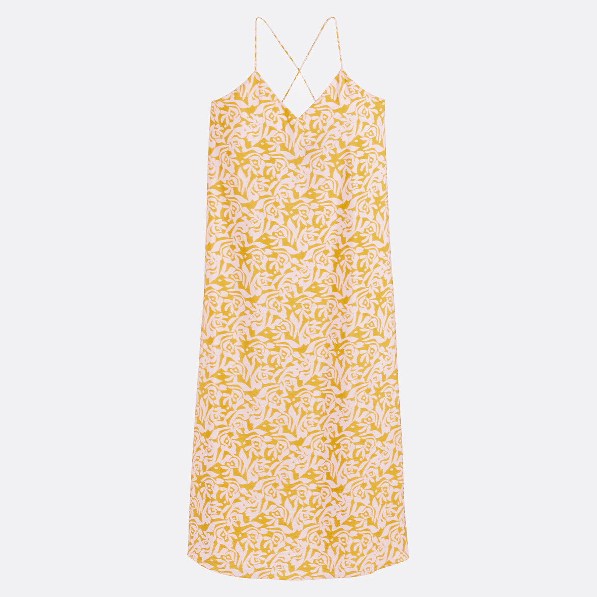 COLEÇÕES LA REDOUTE<br>Vestido longo com alças finas e estampa floral