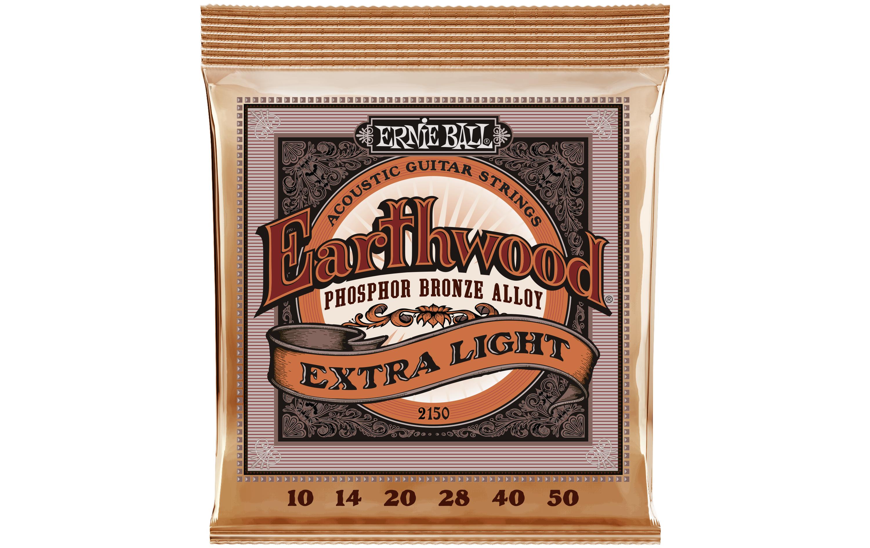 Gitarrensaiten 2150 Earthwood PB – Extra Light 10-50Saitensatz für Akustikgitarre